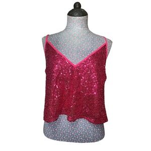 Express Pink Sequin Blouse